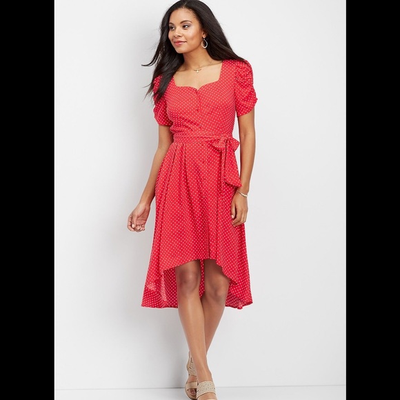 love, Fire Dresses & Skirts - Love, Fire polka dot high-low dress